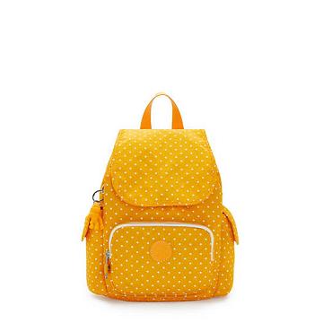 Kipling City Pack Mini Printed Backpack Backpacks Soft Dot Yellow | AU 2023EB